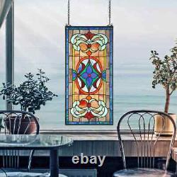 Sainte-Genevieve Tiffany-Style Stained Glass Window Panel