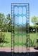 Sea Green Stained Glass Window Panel 60x 20 Frosted Beveled Border, Green Bev