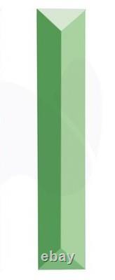 Sea Green Stained Glass Window Panel 60x 20 Frosted Beveled Border, Green Bev