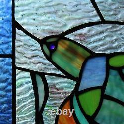 Sea Turtule Hanging Window Panel Suncatcher Tiffany Style Stained Glass 10x10in