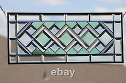 Seafoam Stained Glass Window Panel 28 1/2x12 1/2 Ready2Hang -Transom/sidelight