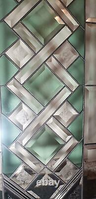 Seafoam Stained Glass Window Panel 28 1/2x12 1/2 Ready2Hang -Transom/sidelight