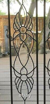 Set/2 Clear Stained Glass Panels withBevels For Window Door 36-3/8 x 8-3/8