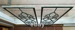 Set/2 Clear Stained Glass Panels withBevels For Window Door 36-3/8 x 8-3/8