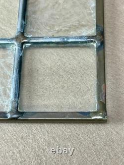 Set LOT x 4 Leaded Glass Panels 14 Square Beveled Clear Architectural Windows
