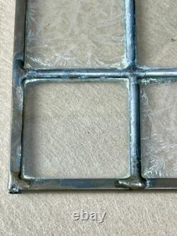 Set LOT x 4 Leaded Glass Panels 14 Square Beveled Clear Architectural Windows