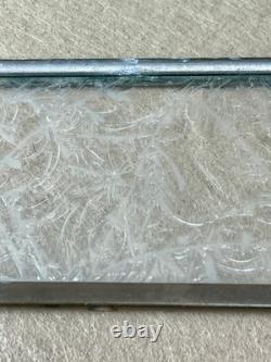 Set LOT x 4 Leaded Glass Panels 14 Square Beveled Clear Architectural Windows