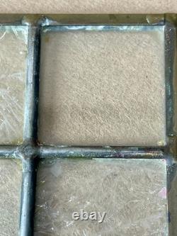 Set LOT x 4 Leaded Glass Panels 14 Square Beveled Clear Architectural Windows
