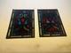 Set of 2 Leaded Stained Glass Panels Art Deco Abstract Multicolor 7x10