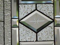 ShimmerBeveled Stained Glass Window Panel 20 1/8 x 19 3/4