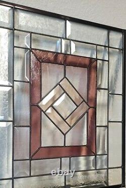 Sip of Wine- Beveled Stained Glass Window Panel- ready 2 Hang 17.5 x 14.5