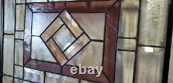 Sip of Wine- Beveled Stained Glass Window Panel- ready 2 Hang 17.5 x 14.5