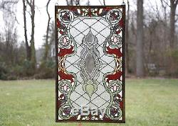 Sold out! Tiffany Style Beveled stained glass window panel. 21W x 35.5H