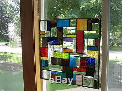 Spirited Stained Glass Beveled Windows Panel