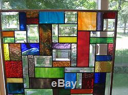 Spirited Stained Glass Beveled Windows Panel