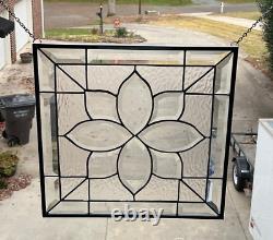 Square Stain Glass Panel All Clear for your home