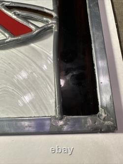 Stained Art Glass Panel Sun Catcher Birds Tiffany Style Cardinal Chickadee +++