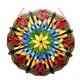 Stained Glass 24 Round Tiffany Style Window Panel Suncatcher Handcrafted