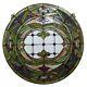 Stained Glass 24 Round Window Panel 268 Pieces Cut Glass Victorian Handcrafted