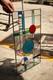 Stained Glass Abstract Panel Beveled Tiffany Style Window 21 by 12 inches