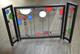 Stained Glass Art Triptych Panel Miniature Fireplace Tabletop Screen US Flag 9H