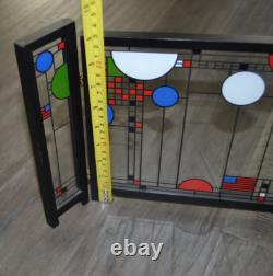 Stained Glass Art Triptych Panel Miniature Fireplace Tabletop Screen US Flag 9H