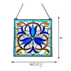 Stained Glass BELL Floral Window Panel Handcrafted Tiffany Style ONE THIS PRICE