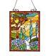 Stained Glass Chloe Lighting Floral Window Panel 18 X 24 Inches Handcrafted New
