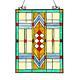 Stained Glass Chloe Lighting Mission Window Panel CH3P808GG25-GPN 17.5 X 25 New