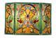 Stained Glass Chloe Lighting Victorian 3 Panel Folding Fireplace Screen 44 X 28