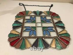 Stained Glass Colorful 14 Decorative Hanging Window Panel Suncatcher Beveled