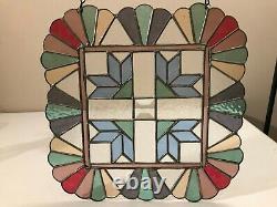 Stained Glass Colorful 14 Decorative Hanging Window Panel Suncatcher Beveled