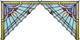 Stained Glass Corner Window Hangings, Glass Panel Window Corner Tiffany Style, Sta
