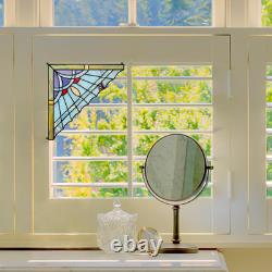 Stained Glass Corner Window Hangings, Glass Panel Window Corner Tiffany Style, Sta