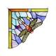 Stained Glass Corner Window Panels 10 Dragonfly Handcrafted PAIR Tiffany Style