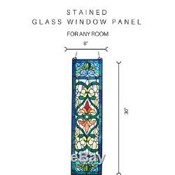 Stained Glass Fleur De Lis Tiffany Style Colorful Window Front Door 36 Panel