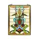 Stained Glass Floral Flower Design Tiffany Style Hanging Window Panel