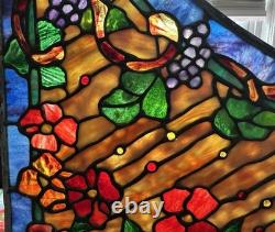 Stained Glass Hand Made Tiffany Style 3 Panels