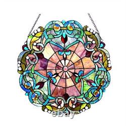 Stained Glass Handcrafted Tiffany Style 20 Round Window Panel ONE THIS PRICE