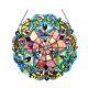 Stained Glass Handcrafted Tiffany Style 20 Round Window Panel Suncatcher Art