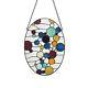 Stained Glass Hanging Window Panel Geometric Bubble Tiffany Style Design