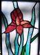 Stained Glass Iris flower small panel New