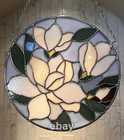 Stained Glass Magnolia Panel