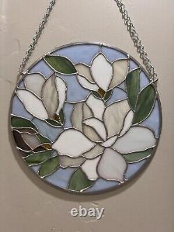 Stained Glass Magnolia Panel