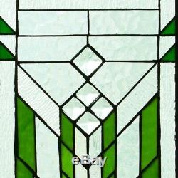 Stained Glass Mission Window Panel Handcrafted Tiffany Style ONE THIS PRICE