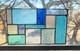 Stained Glass Modern Art Panel, Geometric Panel with Blue Hues, 7W By 11H