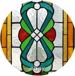 Stained Glass Multi Colored Abstract Panel
