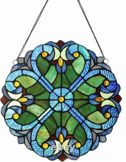 Stained Glass Panel 12 Inch/16 Inch Decorative Window Hanging Suncatcher Smal