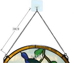 Stained Glass Panel 12 Inch/16 Inch Decorative Window Hanging Suncatcher Smal