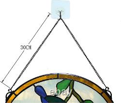 Stained Glass Panel 12 Inch/16 Inch Decorative Window Hanging Suncatcher Smal